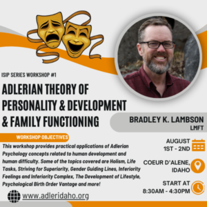 Course #101 August 1-2, 2025 Coeur d'Alene Idaho or Online, Adlerian Theory of Personality